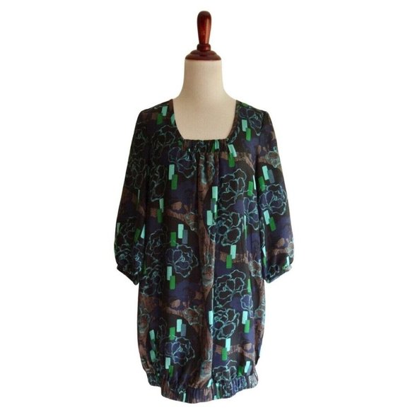 Classiques Entier 100% Silk Geo Pop Art Tunic Dress - Size Small - Picture 1 of 10